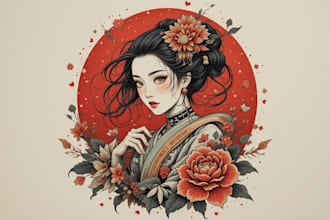 making a personalized japanese style tattoo desing