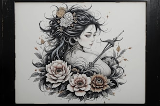draw a tattoo in japanese style