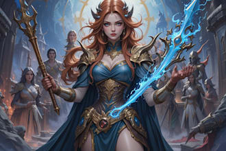 design character fantasy illustration for dnd party
