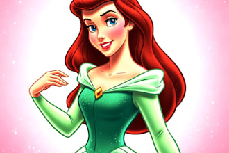 make an gorgeous portrait into disney cartoon style