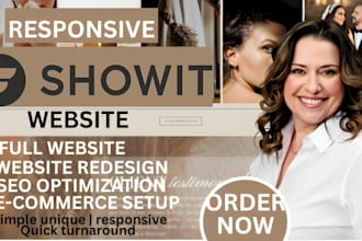 build showit website, customize showit template, redesign and update showit