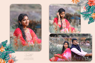 creative  wedding album layout designer