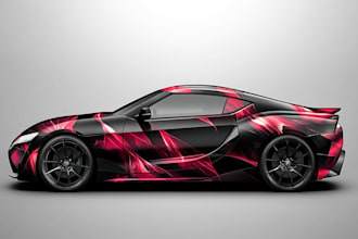 make a car wrap for racing and drift livery