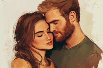 make couple portrait illustration