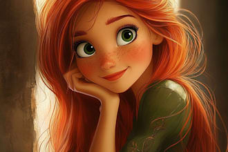 draw disney children cartoon illustration