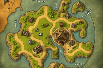 draw a fantasy map for your dnd campaign, rpg game, battle map, world map