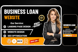 design dynamic business loan website mca website loan business loan landing page