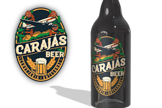 design a vintage modern craft brewery logo