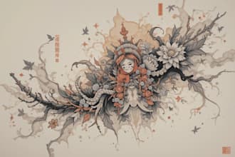 do a tattoo in japanese style with amazing quality