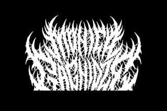 create black, slam, or death metal logo for your band