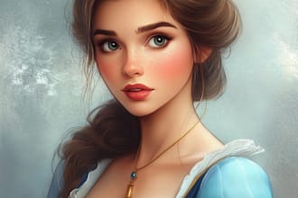 create magical couple portraits in disney art