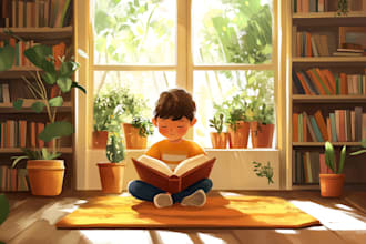illustrate children story book illustration