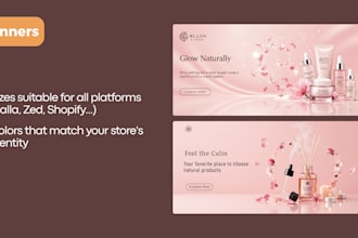 professional store banner design for e commerce in custom sizes