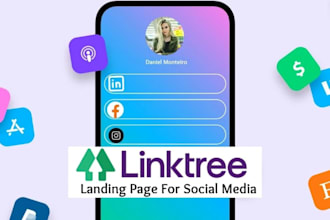 setup linktree landing page link in bio for your social media and business