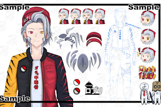 create 2d vtuber model of your character