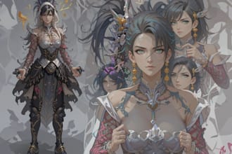 do character and oc design on digital art
