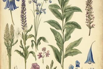 do  botanical illustrations of flowers, plants and fruits