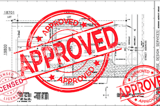 do architectural stamp, structural stamp, set of drawings texas, for city permit