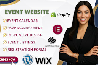 build custom event or conference website with ticket booking