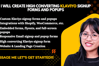 design high converting klaviyo signups and popups form