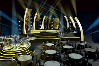 do 3d sound staging design, lighting stage, stage planning