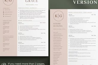 design ats friendly resume templates, linkedin, tech, sales for etsy shop sales