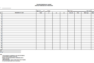 deliver a preventive maintenance checklist and schedule