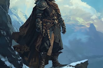 create a d and d character art and dnd art