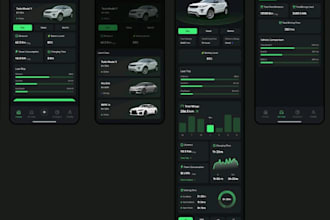 design UI UX for ride hailing car rental and ev apps in figma
