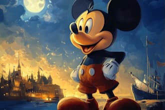 draw your cartoon portrait in disney style