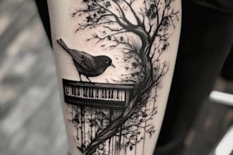 make professional minimalist tattoo design