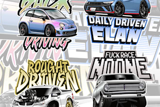 draw your car or vehicles into vector chibi style