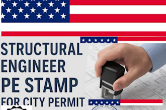 do structural engineer, california, ohio, indiana pe stamp for city permit