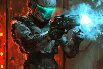 draw sci fi illustration and sci fi art