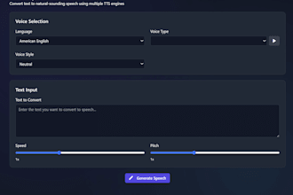 create a full ai video generator that auto generates videos up to 15 min