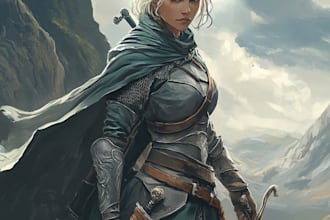 l draw dnd party fantasy or game character design