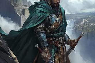 create fantasy, dnd, horror digital art with your character