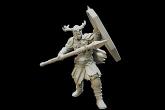 3d kalum warriors,3d sculpture,3d printing, spear shield sword,digital sculpture