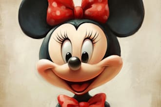 draw your portrait or your character in disney style