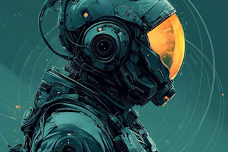 draw a sci fi character illustration or sci fi character