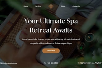 create your massage center website