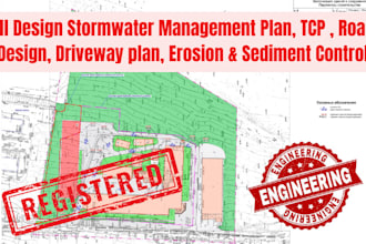 design stormwater plan, grading , drainage utility plan for city permit approval