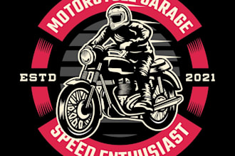create motorcycle garage logo design