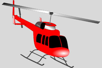 draw aircraft illustration, spaceship, vector tracing  for 3d printing or game