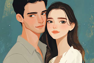 draw amazing realistic couple portrait pencil sketch