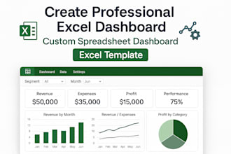 create professional excel dashboard, custom spreadsheet dashboard,excel template