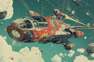 draw sci fi illustration and sci fi art