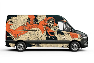 do amazing car wrap design or vehicle signage