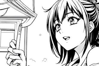 draw manga comic book artist or webtoon anime illustration