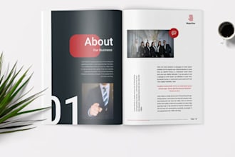 design business brochure, proposal, company profile, magazine, catalog, booklet